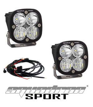Baja Designs Squadron Sport LED Auxillary Lights - Black (Pair) - Motodrift