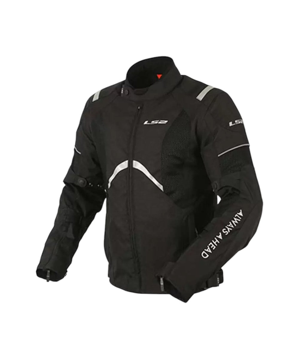 LS2 Tide Black Reflector Riding Jacket - L2 - Motodrift