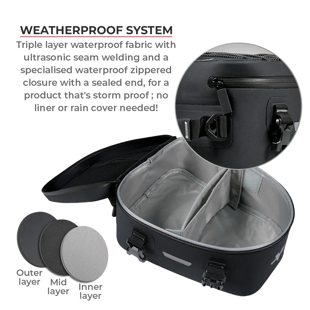 Viaterra 100% Waterproof Tail/Seat Bag 6L (Universal) - Motodrift