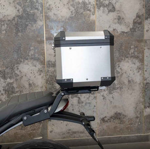 ZANA Top Rack With Plate Type-2 Black For Triumph Scrambler 400 X - Motodrift