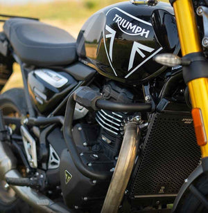 ZANA Crash Guard With Puck Slider For Triumph Scrambler 400 X - Motodrift