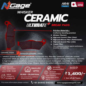 Ngage Ceramic Brake Pads For Yezdi Roadster - Motodrift