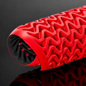 Alpinestars RK-1 Plasma knee brace showing the red Nucleon PLASMA impact-absorbing material structure
