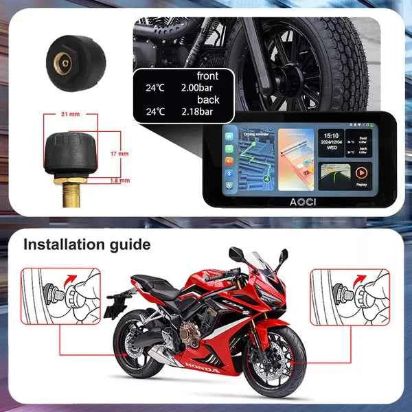 Aoocci C6 Pro All-in-One Motorcycle Carplay System with GPS & Anti-Theft