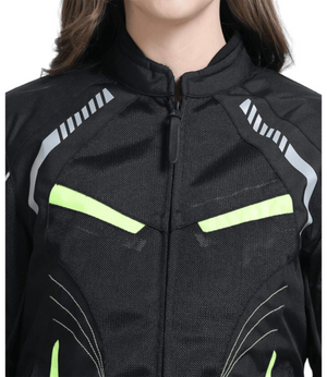 Solace ASMI Ladies Jacket V3.0 - Black & Neon - Motodrift