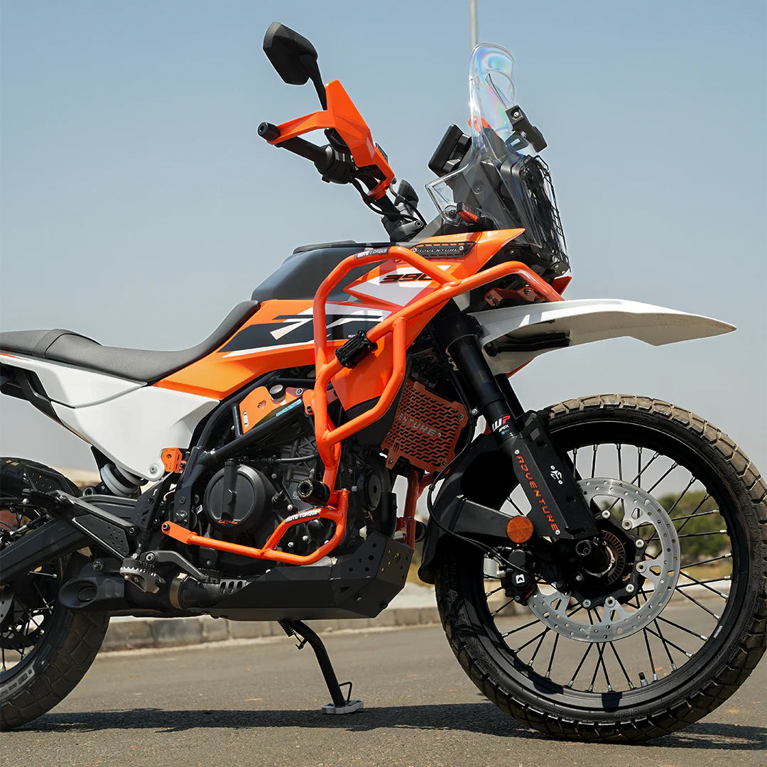 Moto Torque Crash Guard For KTM Adventure 390 2025 Gen 2 - Orange - Motodrift