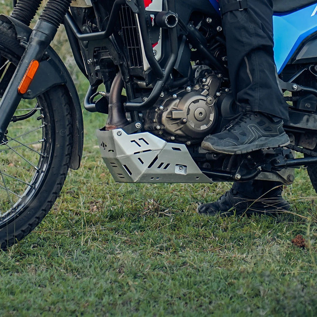 LCB Vambrace Bash Plate Silver For Hero Xpulse 210 - Motodrift