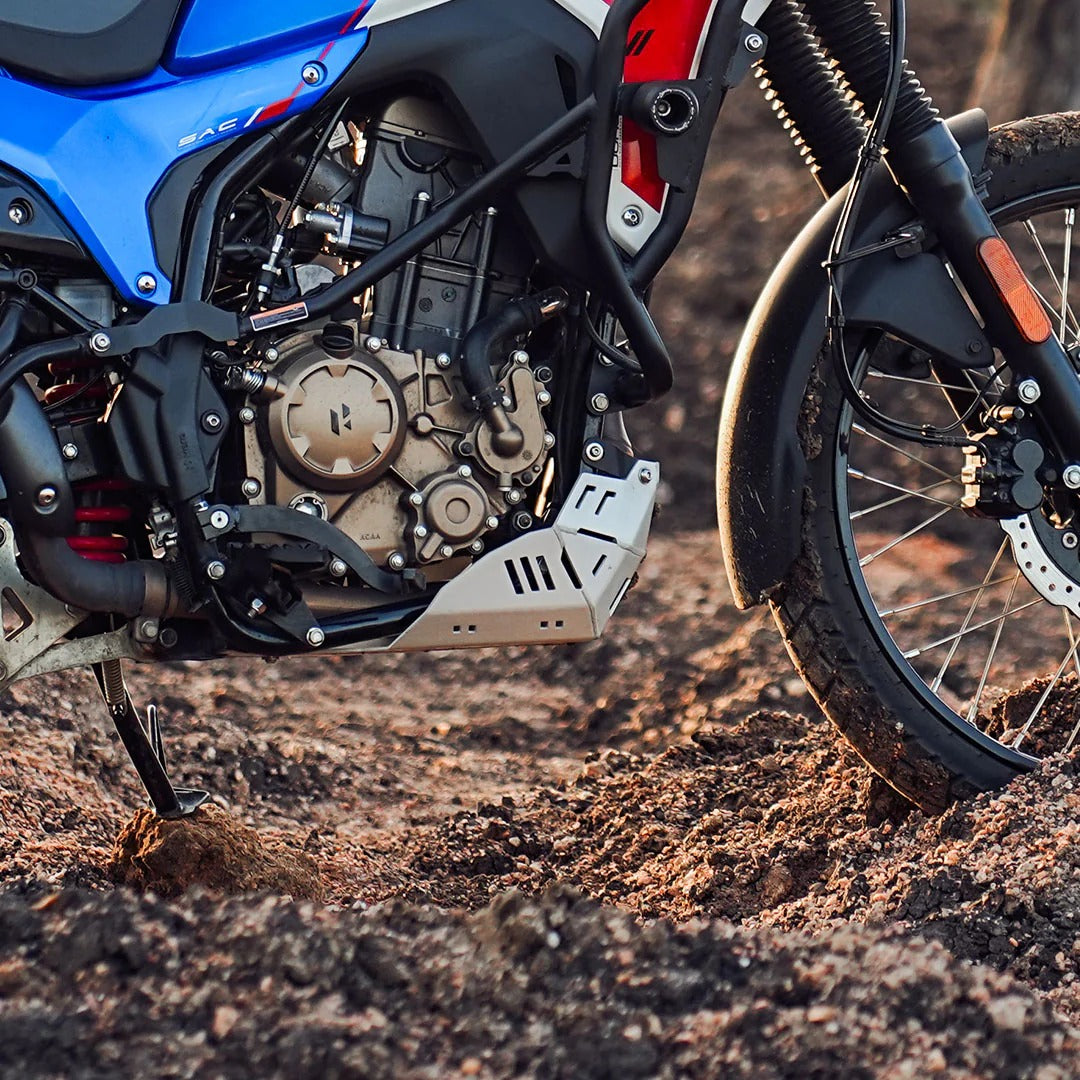 LCB Vambrace Bash Plate Silver For Hero Xpulse 210 - Motodrift