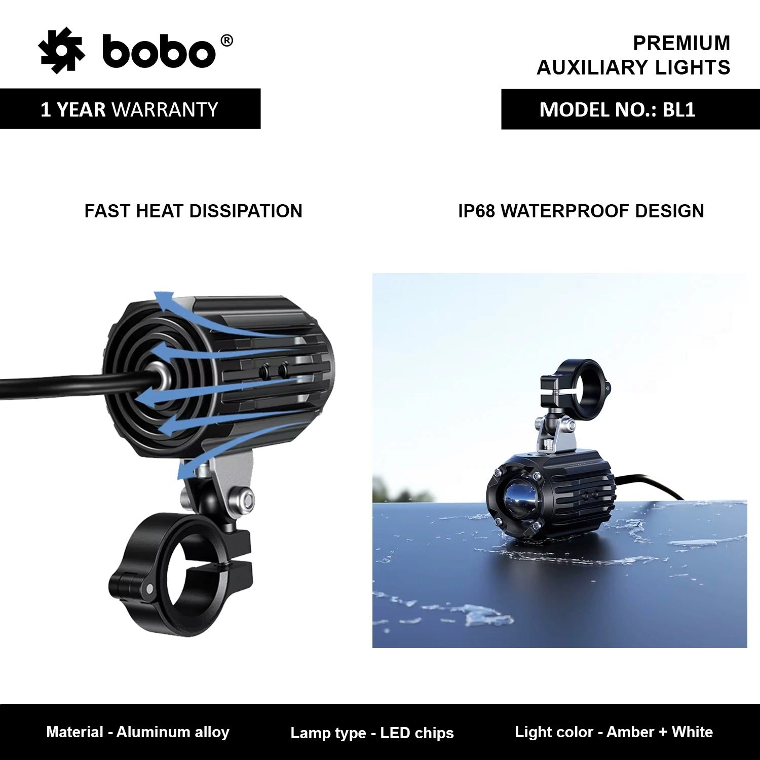 BOBO BL1 Bike Auxiliary Lights