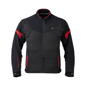 Black RS Taichi jacket with red accents on a white background