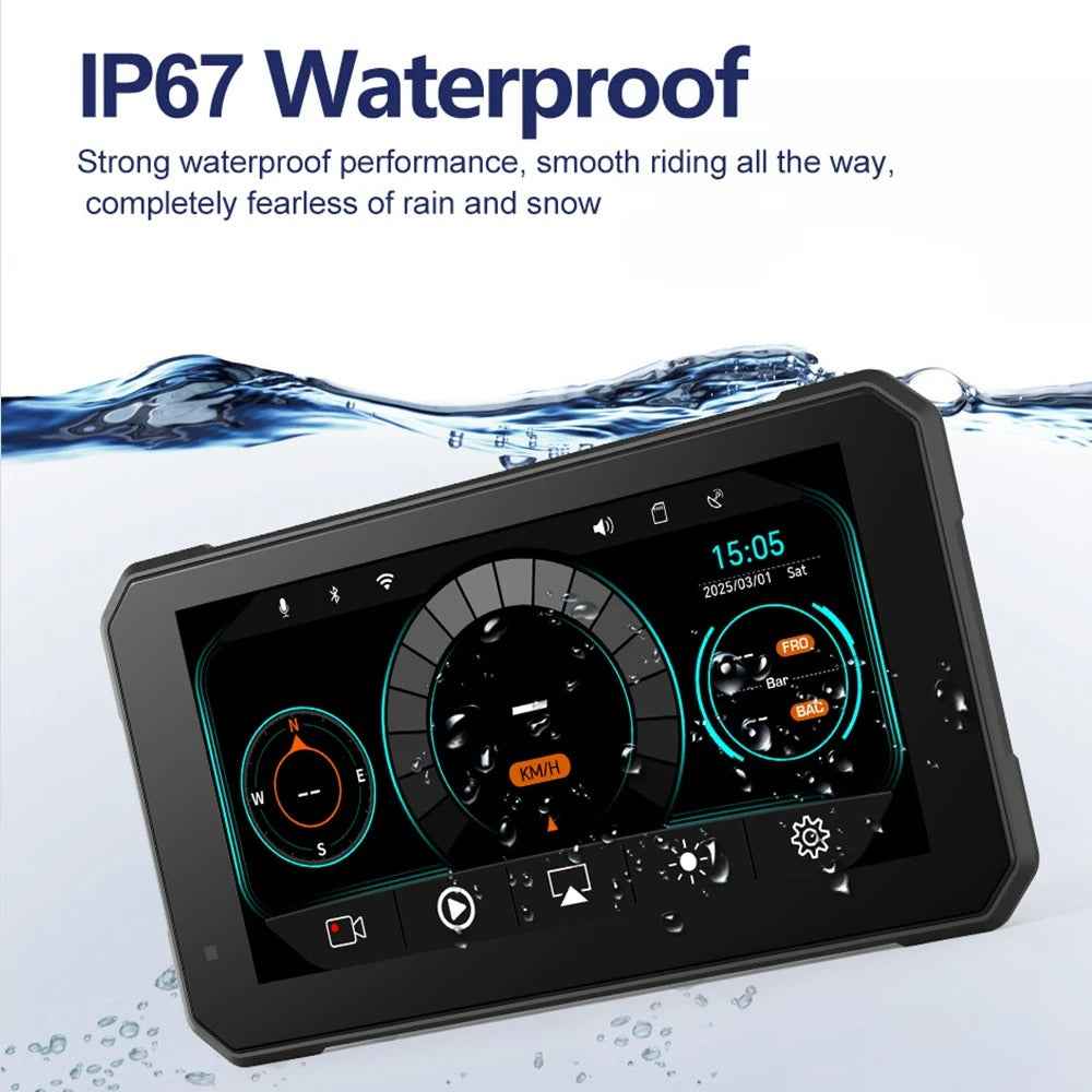 Magnetic Quick Release M3 ELITE 6.25 INCH Navigation with CAMERA,TPMS,GPS - Motodrift