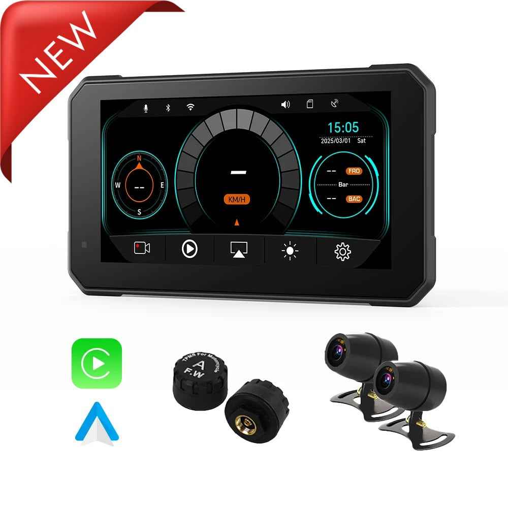 Magnetic Quick Release M3 ELITE 6.25 INCH Navigation with CAMERA,TPMS,GPS - Motodrift