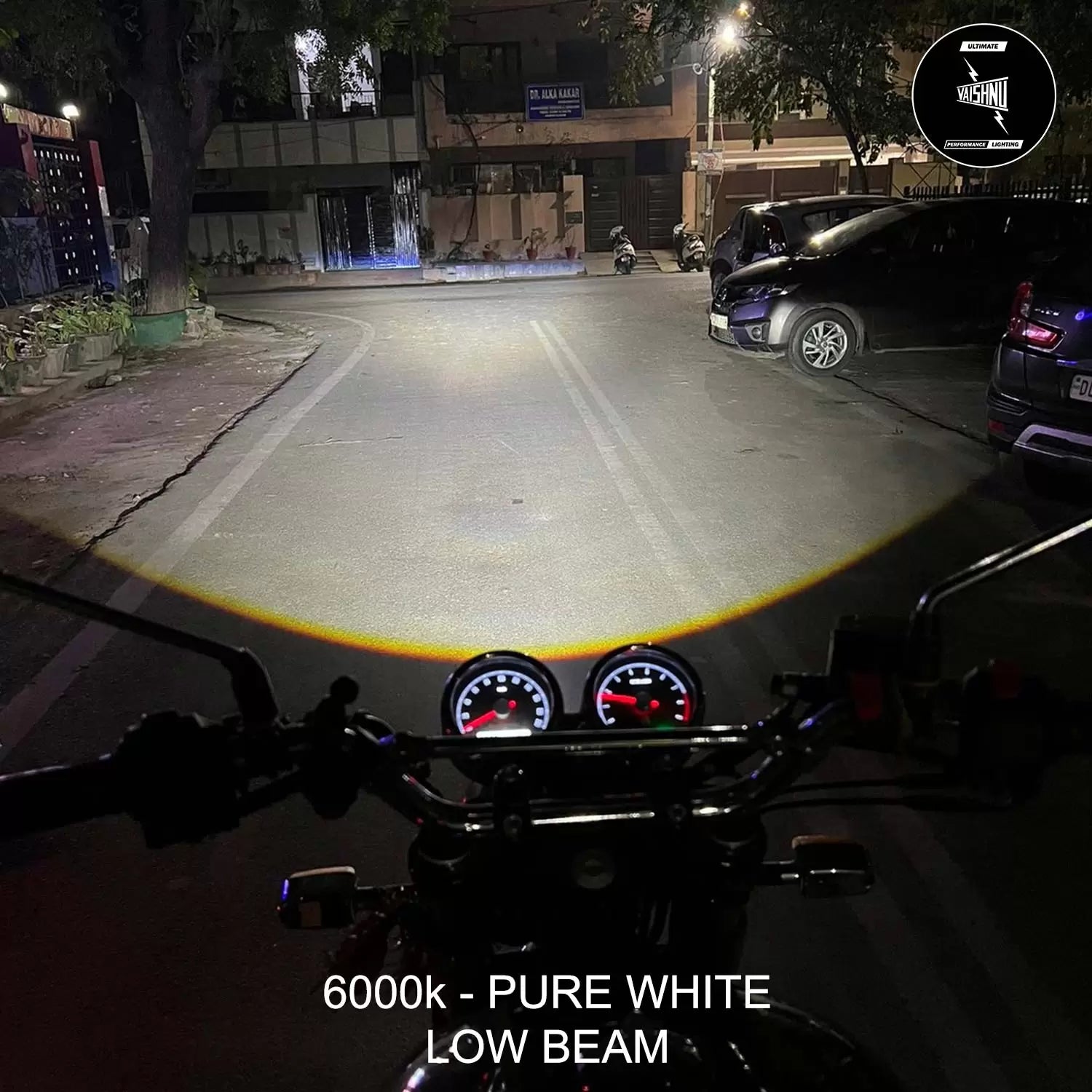 Vaishnu LED Touring Headlight For Royal Enfield Continental GT / Interceptor 650 (2023 Onwards) - Motodrift