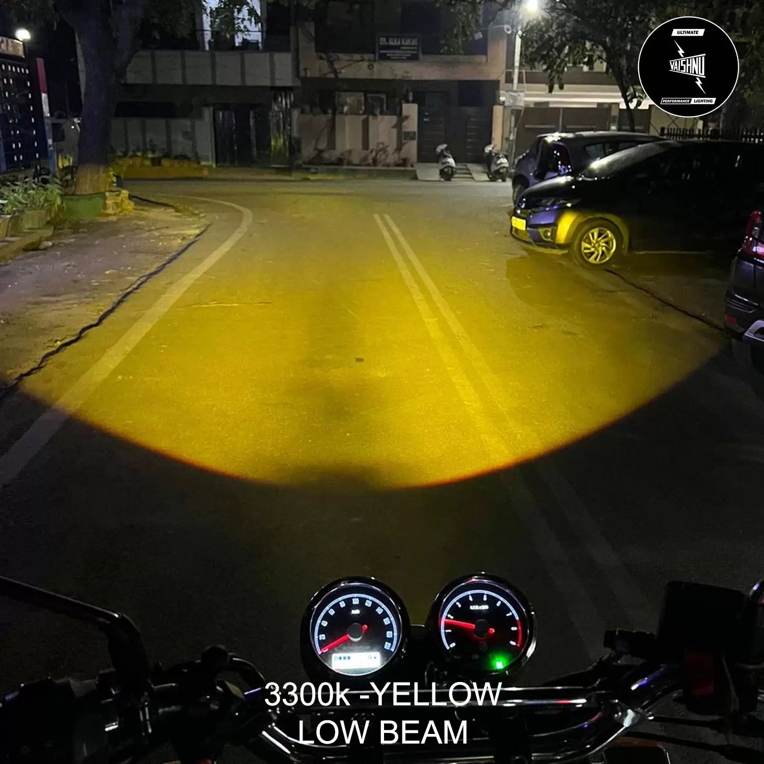 Vaishnu LED Touring Headlight For Royal Enfield Continental GT / Interceptor 650 (2023 Onwards) - Motodrift