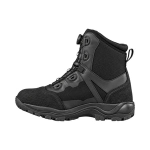 Korda Recon waterproof motorcycle riding boots in black with FITGO dial closure and rugged ankle protection.