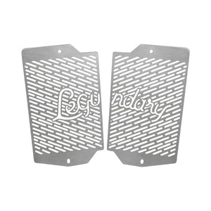 Legundary Vector radiator grill for Triumph Tiger 900 in silver aluminium with a protective slotted design