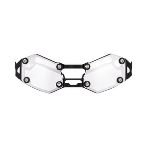 Legundary Oculus black steel headlight shield for Triumph Tiger 900 adventure motorcycle protection