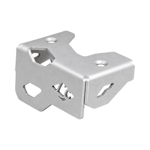 Motodrift silver CNC-machined aluminium Tricorn front oil cap for TVS Apache RTX 300 motorcycle