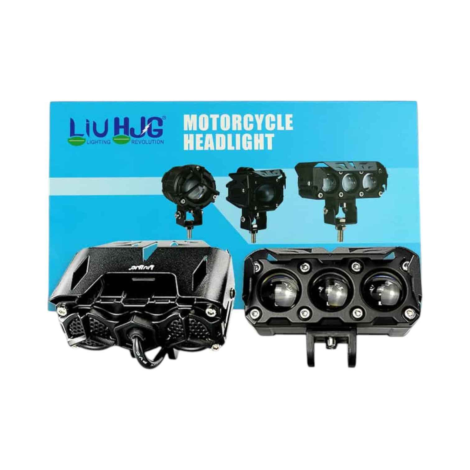 HJG Original Mega Drive 3 Lens Dual Color Yellow/White LED Fog Lights (Pair)