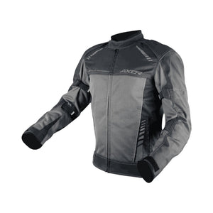 Motodrift Axor Nimbuz grey mesh motorcycle riding jacket with Level 2 armour and ventilation panels