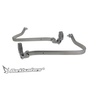 Motodrift Barkbusters two-point mounting hardware kit for motorcycle handguards in silver metal finish.
