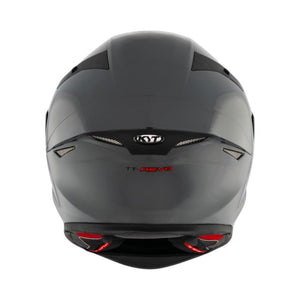 Motodrift KYT TT Revo plain grey sport touring helmet, rear view showing aerodynamic shell and ventilation ports.