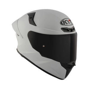 Motodrift KYT TT Revo plain matte grey sport touring helmet with a dark tinted visor and aerodynamic shell design.