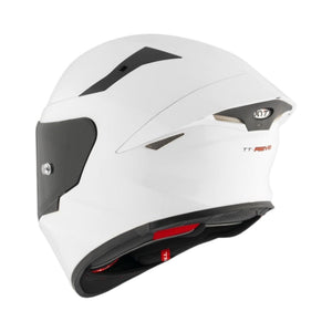 Motodrift KYT TT Revo Plain white sport touring helmet with aerodynamic shell and high-flow ventilation system