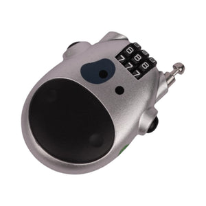 Motodrift silver 3-digit combination anti-theft helmet lock with a compact, durable design for secure gear storage.