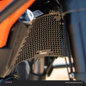Zana Radiator Guard Honeycomb Black For 2025 KTM Adventure 250 / 390 S / 390 X - Motodrift