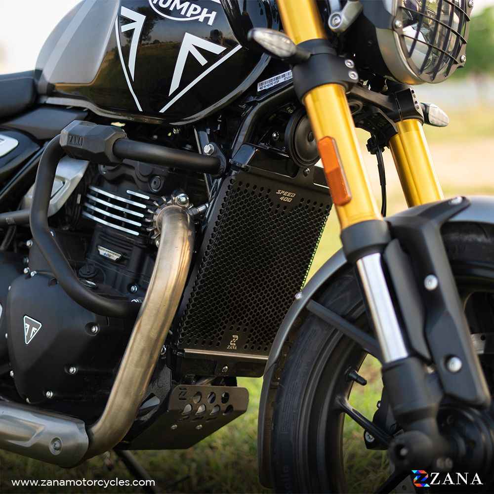 ZANA Radiator Grill Honeycomb Black For Triumph Speed 400 - Motodrift
