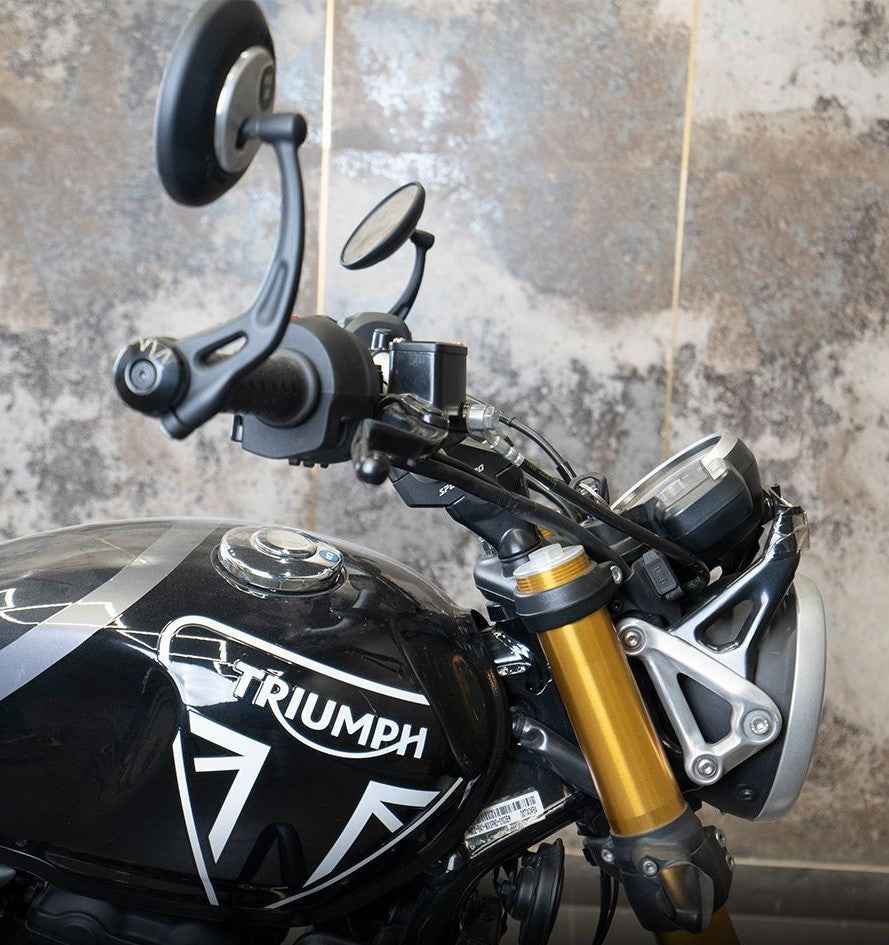 Zana Offset Handle Bar Risers Black For Triumph Speed 400 - Motodrift