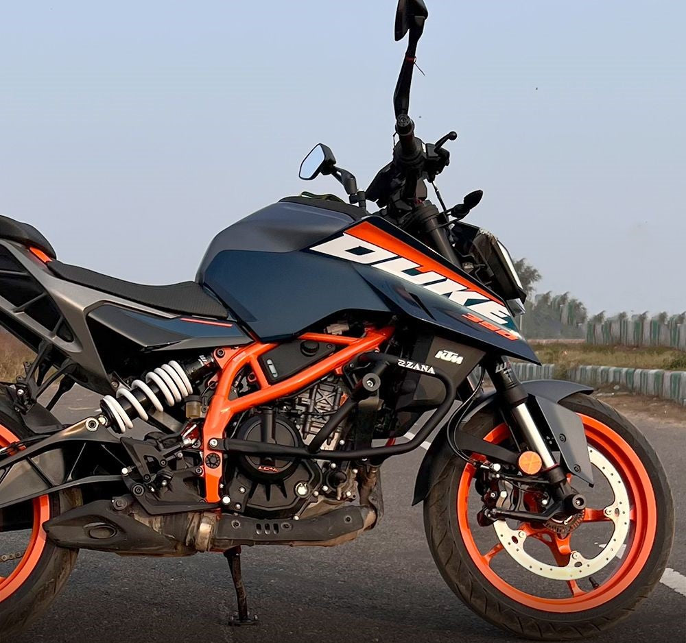 Zana Crash Guard With Slider Black For Ktm Duke 390 Gen 3 - Motodrift