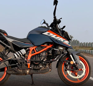 Zana Crash Guard With Slider Black For Ktm Duke 390 Gen 3 - Motodrift