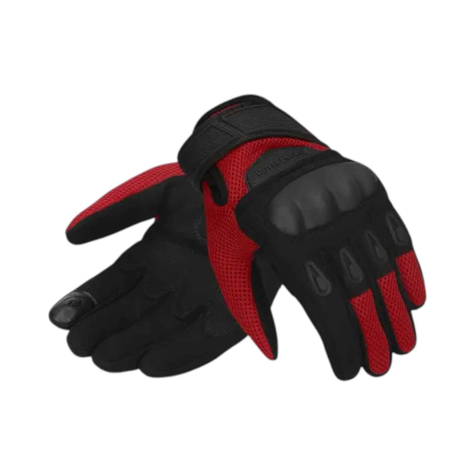 Royal Enfield Rambler V2 Gloves Red Black