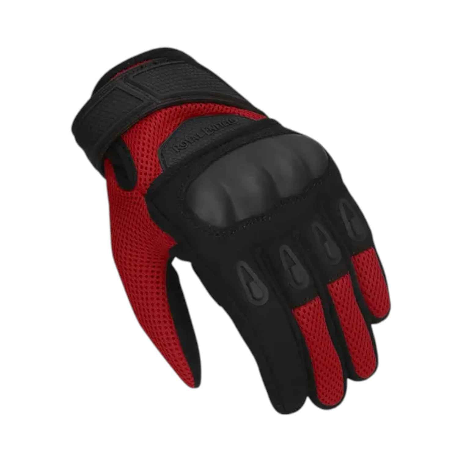 Royal Enfield Rambler V2 Gloves Red Black