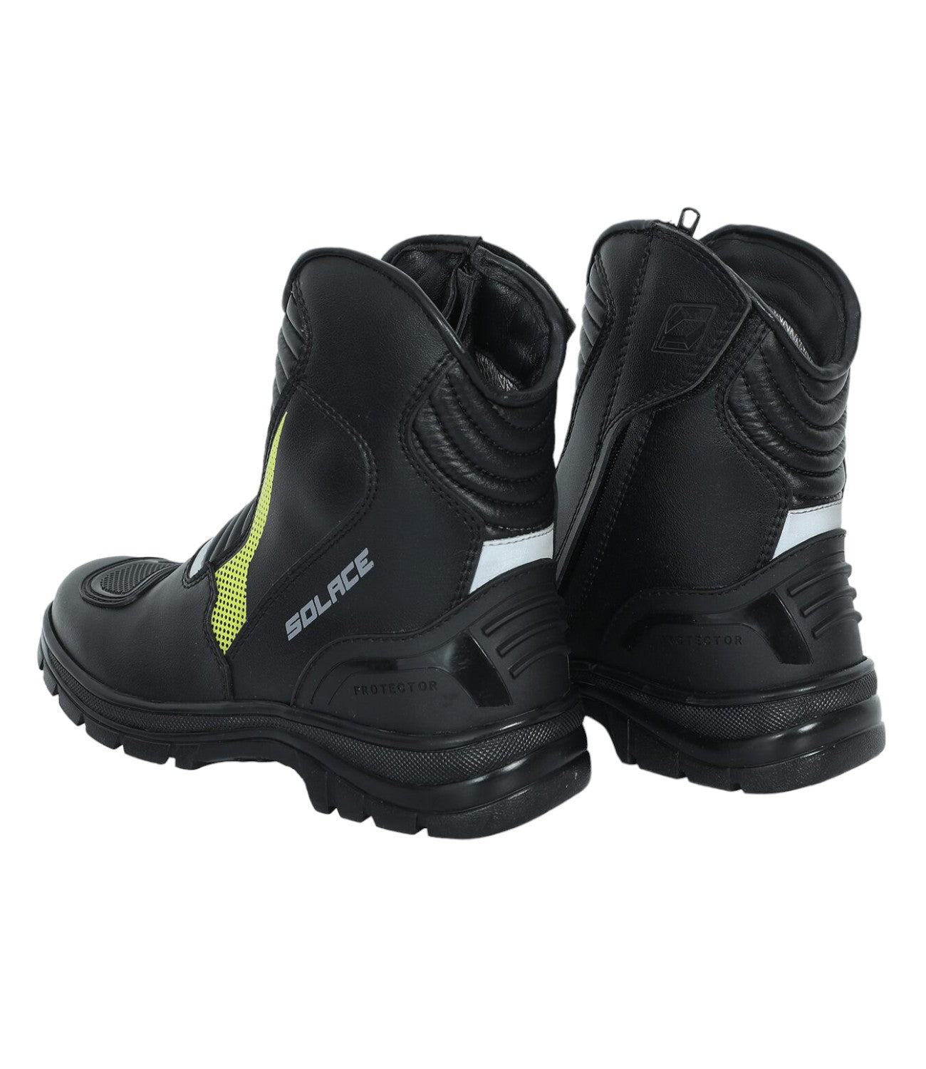 Solace Scout Motorcycle Boots - Black Neon - Motodrift