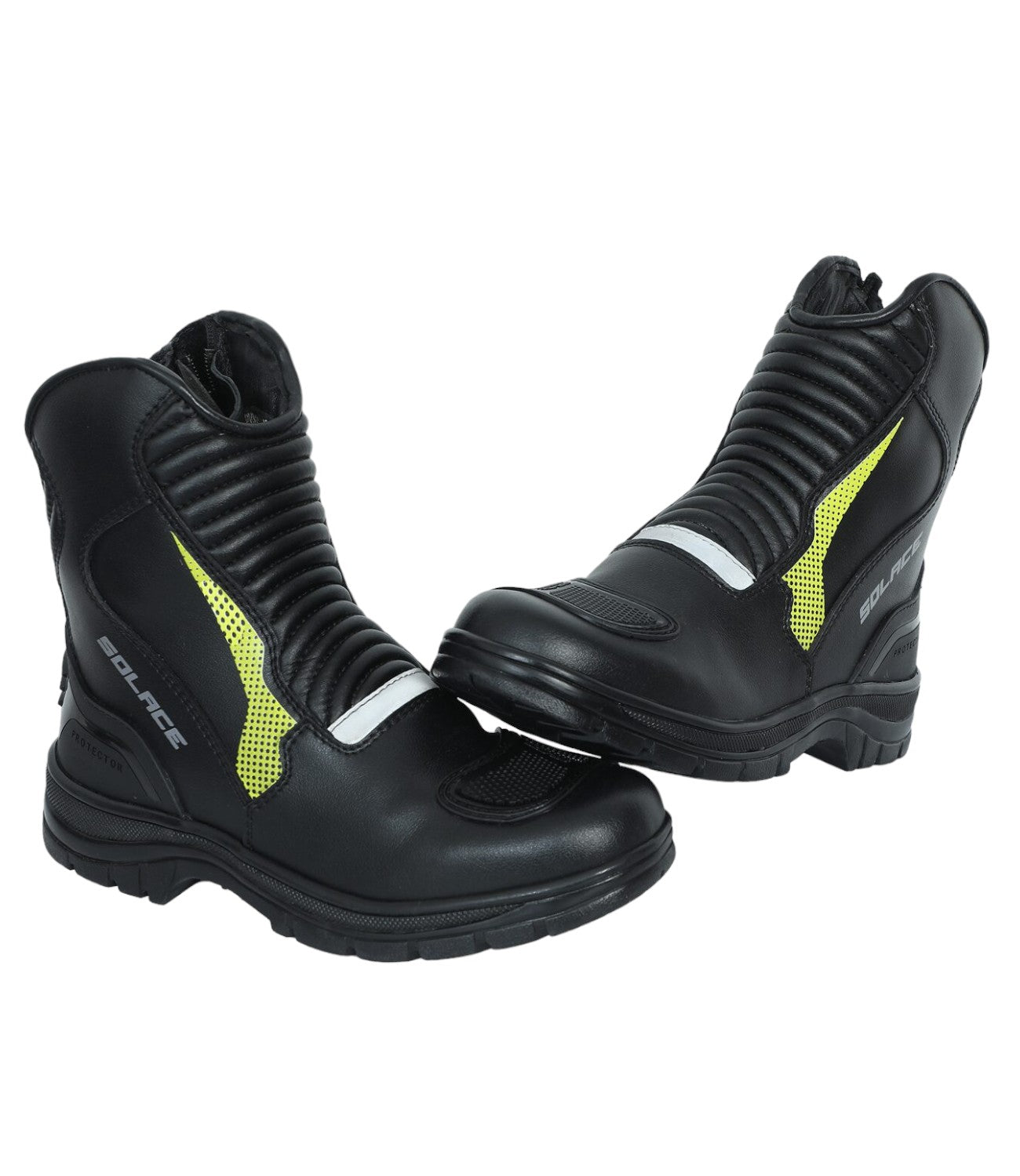 Solace Scout Motorcycle Boots - Black Neon - Motodrift