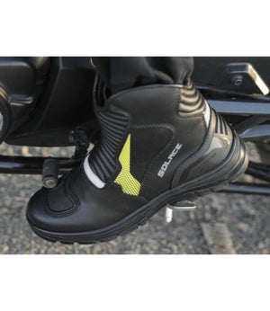 Solace Scout Motorcycle Boots - Black Neon - Motodrift