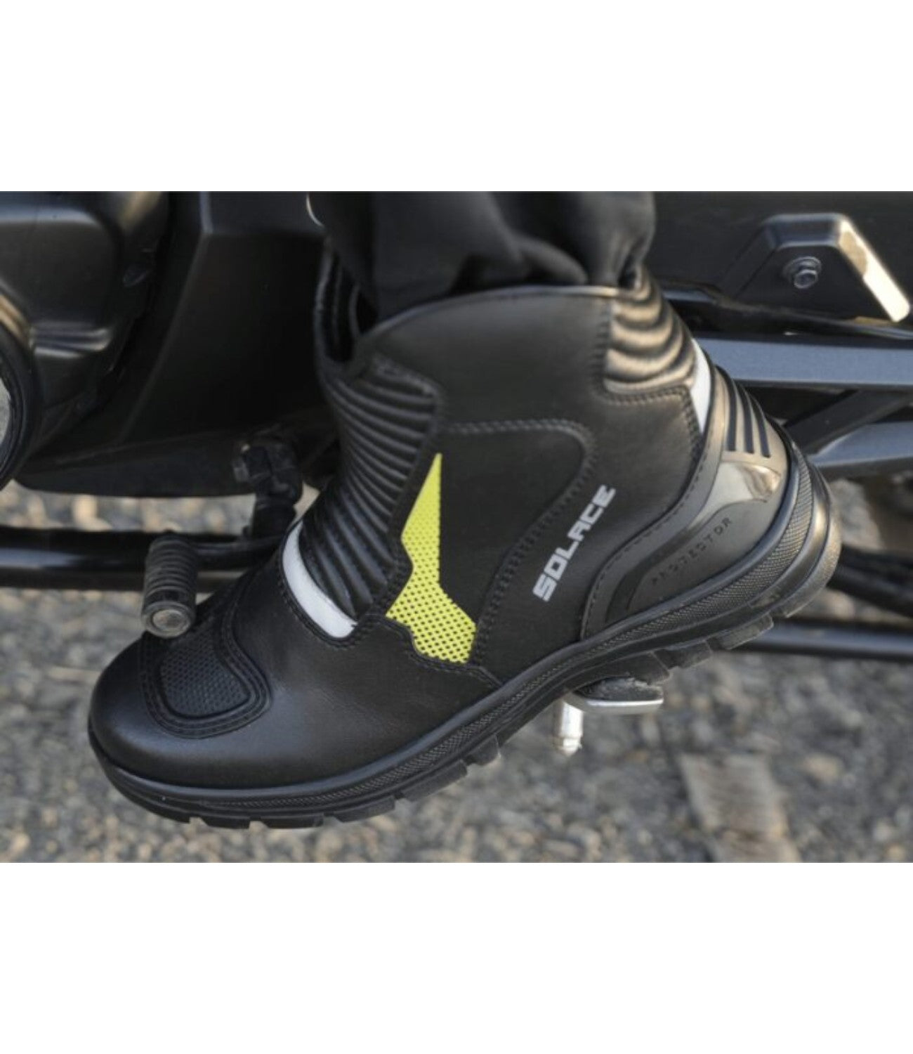 Solace Scout Motorcycle Boots - Black Neon - Motodrift