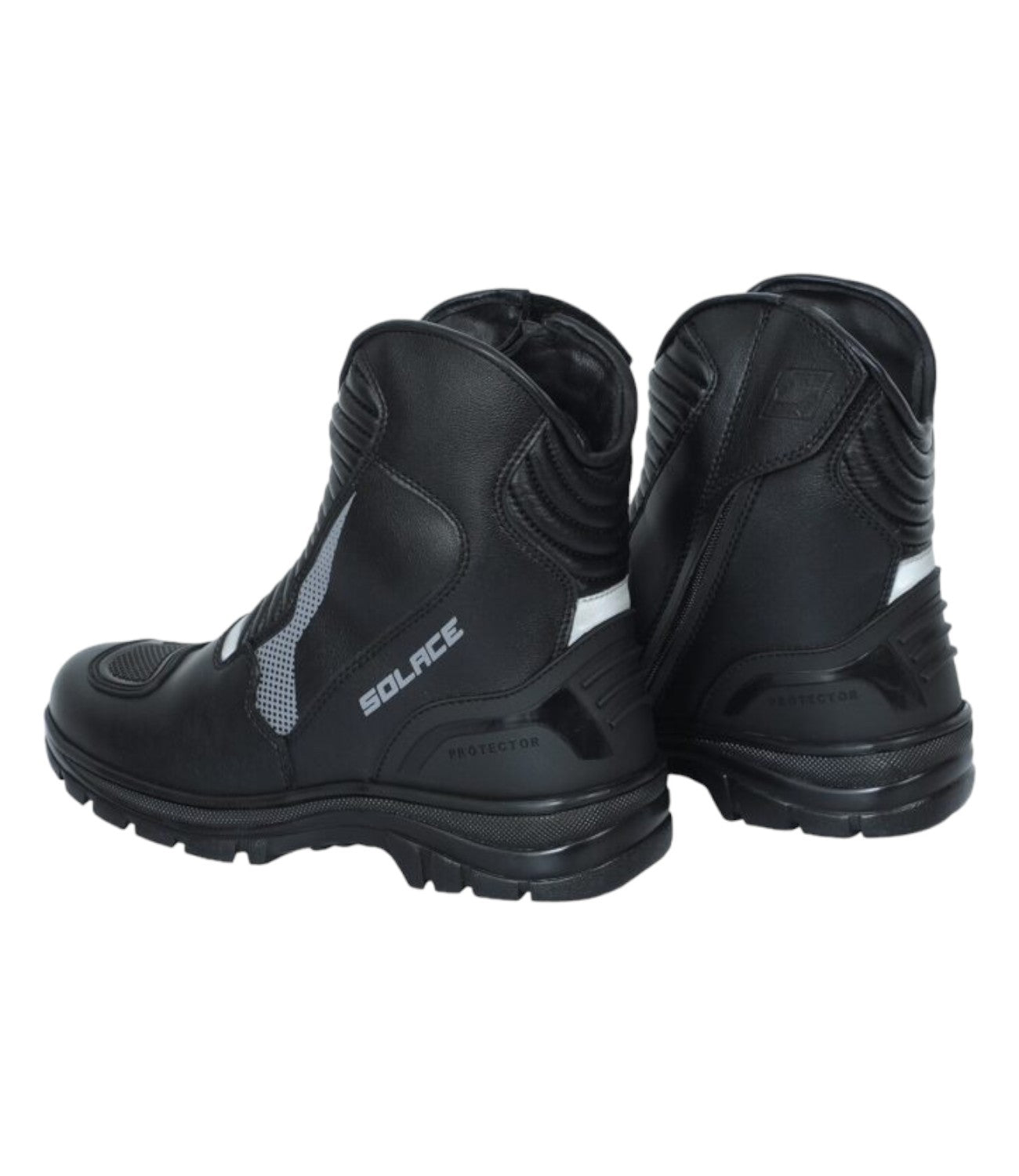 Solace Scout Motorcycle Boots - Black Grey - Motodrift