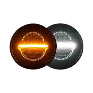 LIU HJG Minus LED Headlight 7" 110W, 12V-80V for Royal Enfield & Bikes