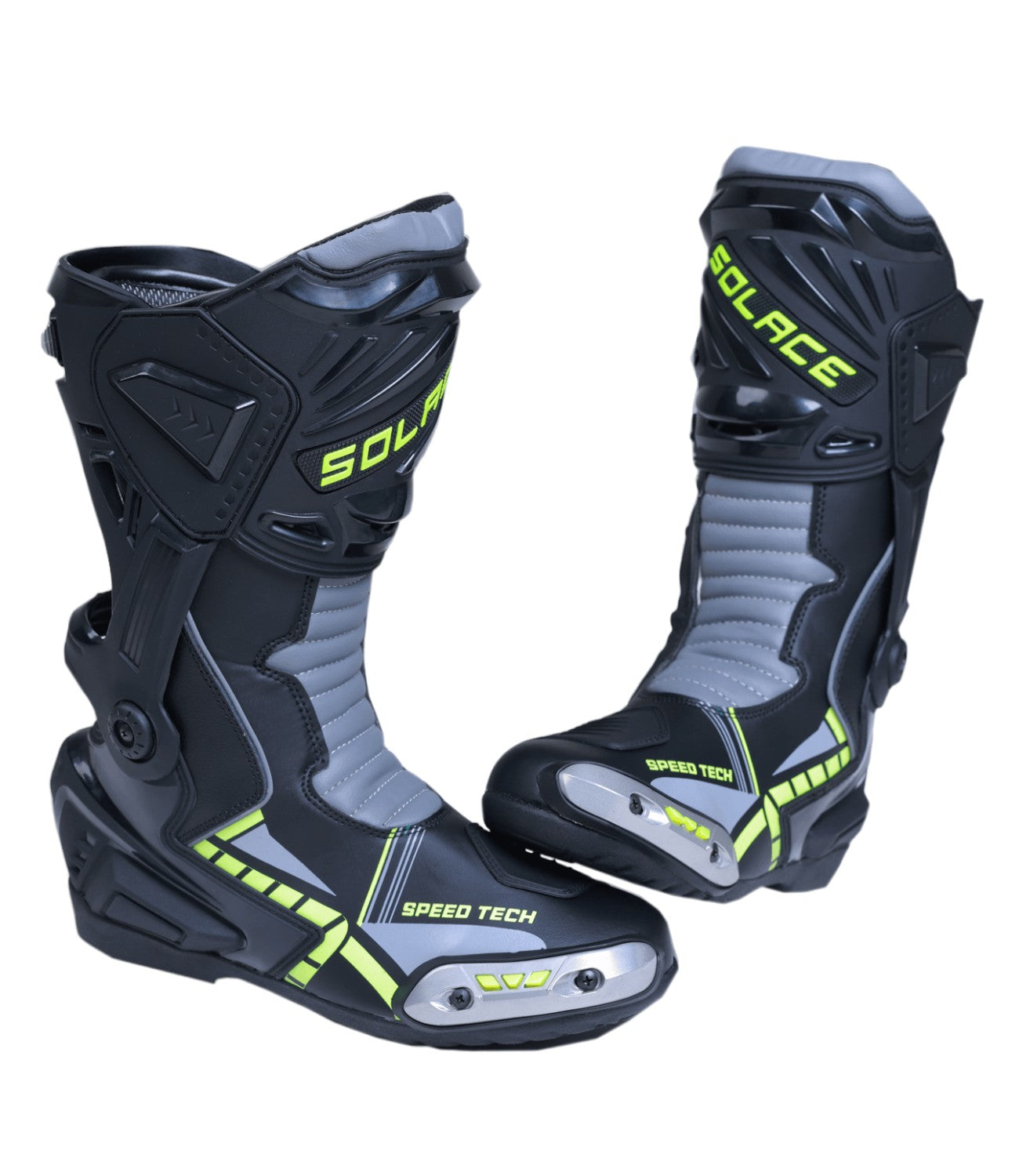 Solace SPEEDTECH V2 BOOTS - Black Hi-Viz - Motodrift