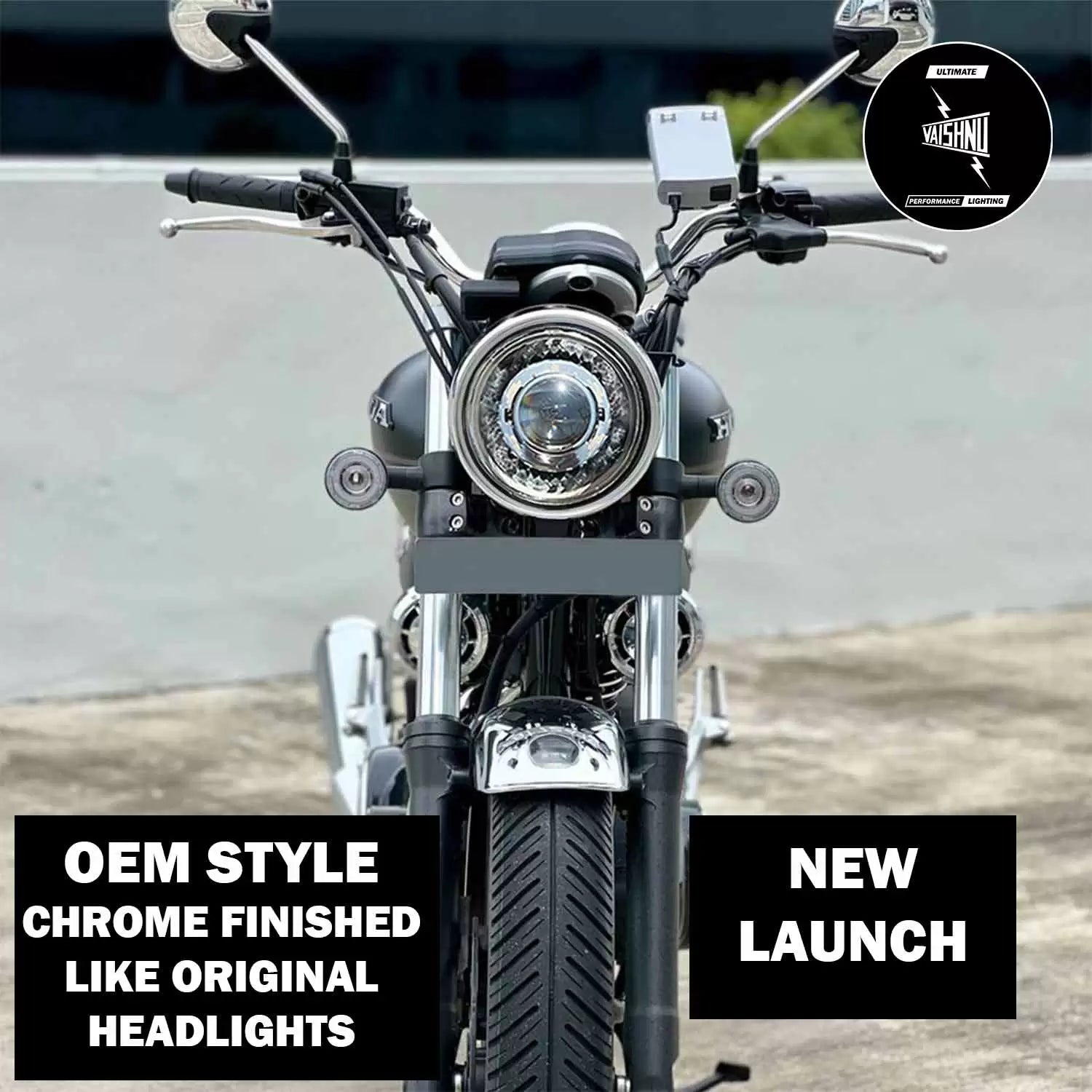 Vaishnu LED Touring Headlight For Honda CB 350 H'ness / RS - Motodrift