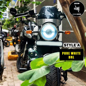 Vaishnu LED Touring Headlight For Royal Enfield Continental GT / Interceptor 650 (2023 Onwards) - Motodrift