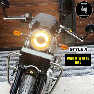 Vaishnu LED Touring Headlight For Royal Enfield Continental GT / Interceptor 650 (2023 Onwards) - Motodrift