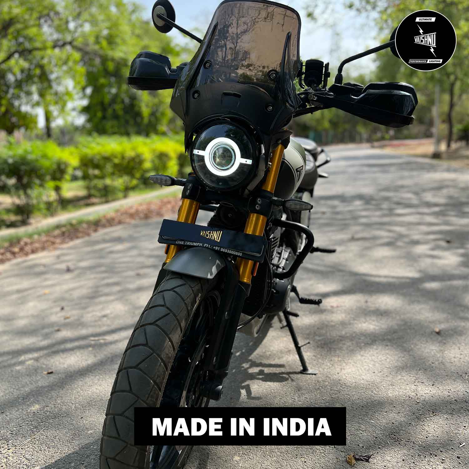 Vaishnu LED Touring Headlight For Triumph Speed 400 / Scrambler 400 X - Motodrift