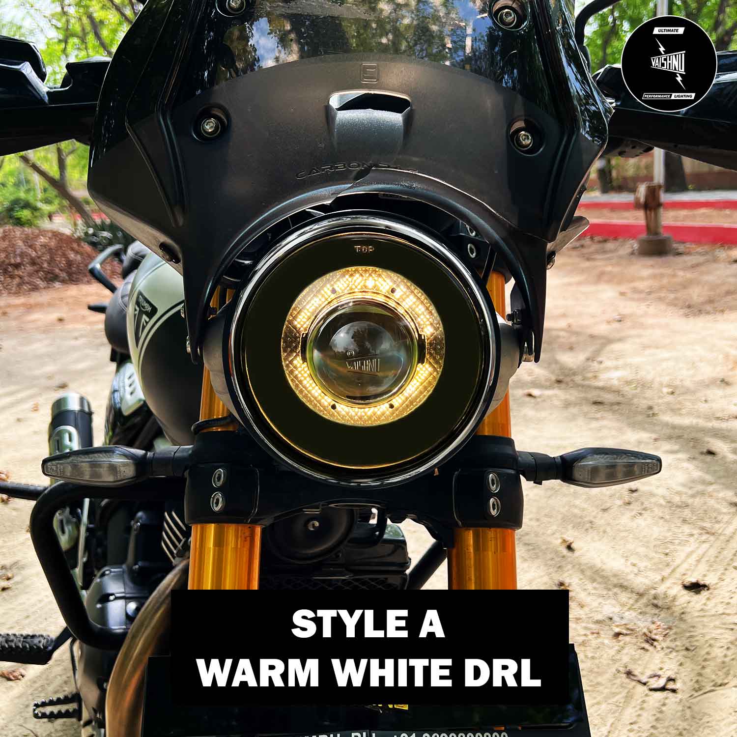 Vaishnu LED Touring Headlight For Triumph Speed 400 / Scrambler 400 X - Motodrift