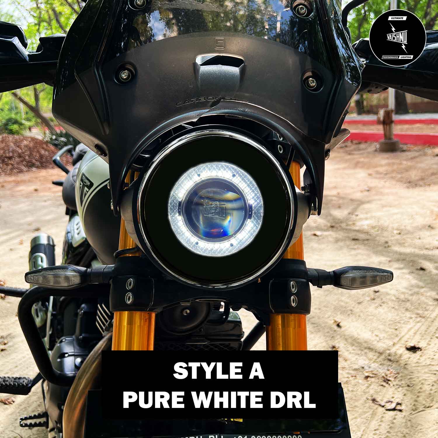 Vaishnu LED Touring Headlight For Triumph Speed 400 / Scrambler 400 X - Motodrift