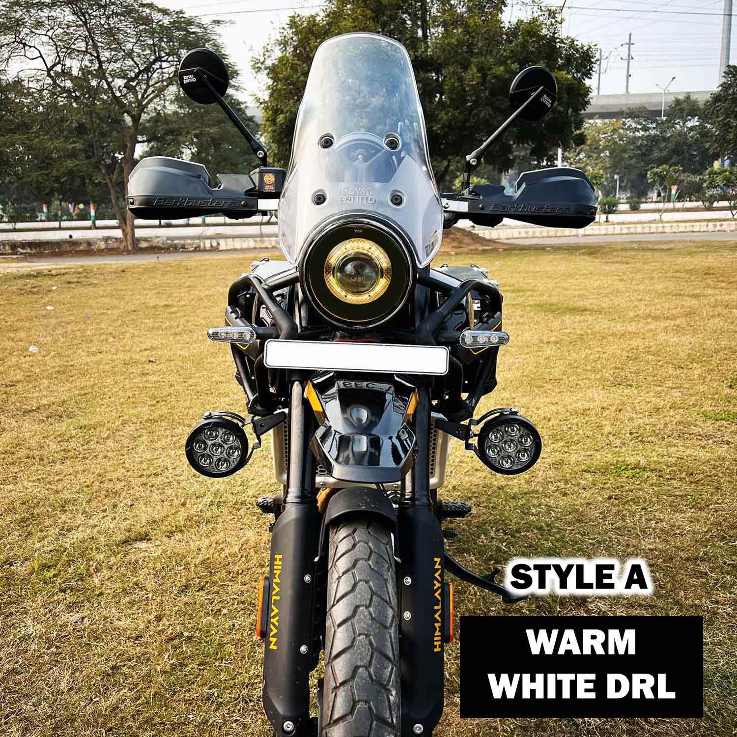 Vaishnu LED Touring Headlight For Royal Enfield Guerrilla / Himalayan 450 - Motodrift